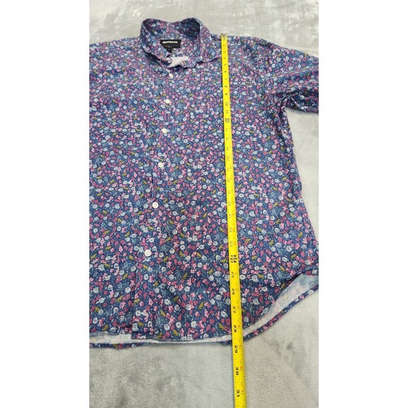 Bonobos Men's Size L Purple Floral Slim Fit Button Down Shirt - Picture 6 of 8